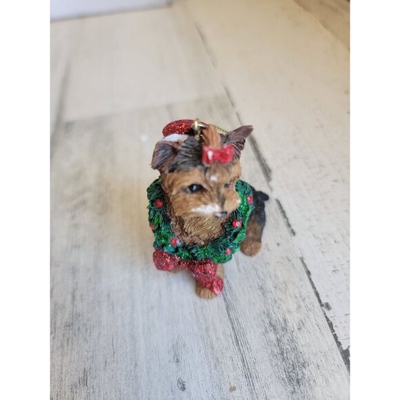 Yorkshire dog puppy ornament Xmas tree - Picture 2 of 10